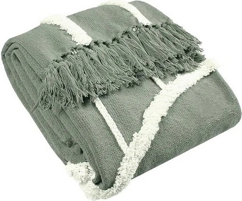 Couvre-lit Gris Rainbow Furn avec Tapis Assorti RV2624 - Douceur et Style
