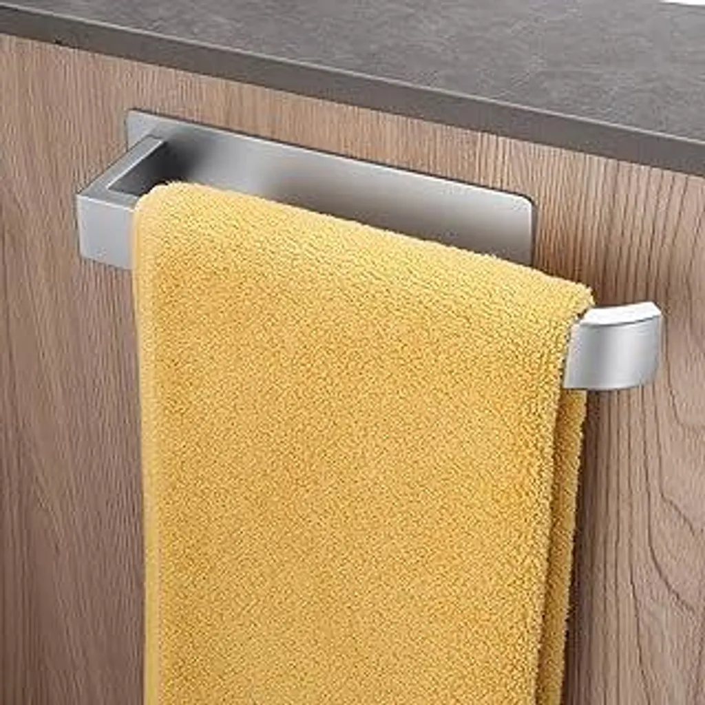 ALOCEO Portasciugamani Adesivo 24cm Acciaio Inox Spazzolato per Bagno