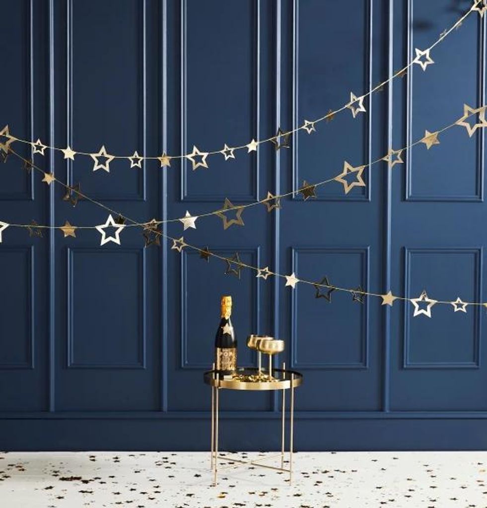 Zlatá girlanda Pop the Bubbly s hvězdami, 5 m Obrázek produktu 
