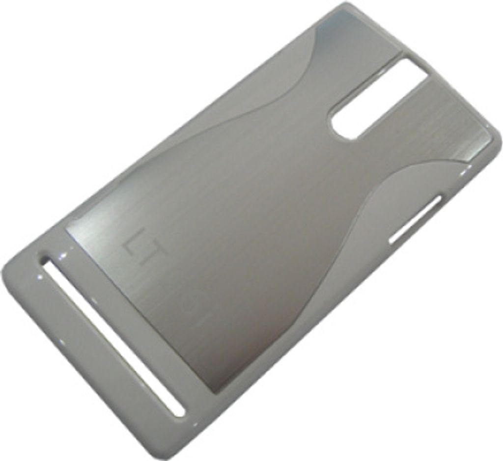 starfix Hard Back Cover Schutz-Hülle Tasche Case für Sony Xperia S LT26/LT26i Alu Optik weiss/silber