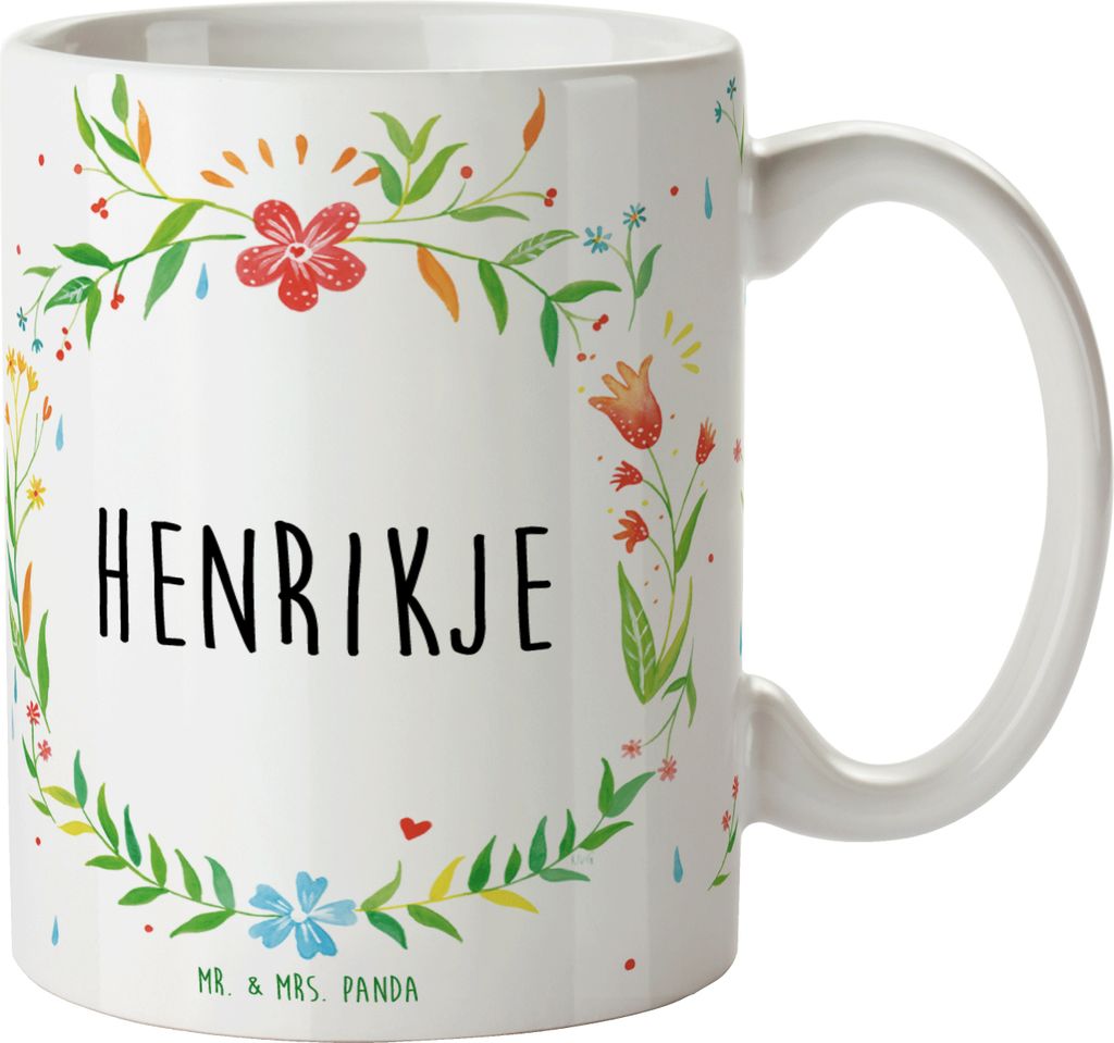 Mr. & Mrs. Panda Tasse Henrikje - Geschenk, kaffeebecher keramik, Dekotasse, cappuccinotasse, Trinkbecher, Kaffeetasse