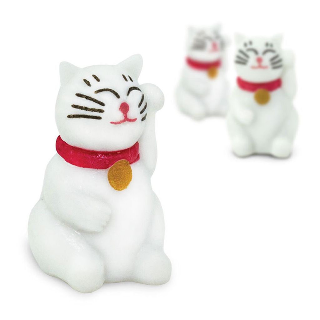 Safari - 354422 - Good Luck Minis, Glücksminis, Winkende Katze, 5 Stück, ca.: 1,5cm