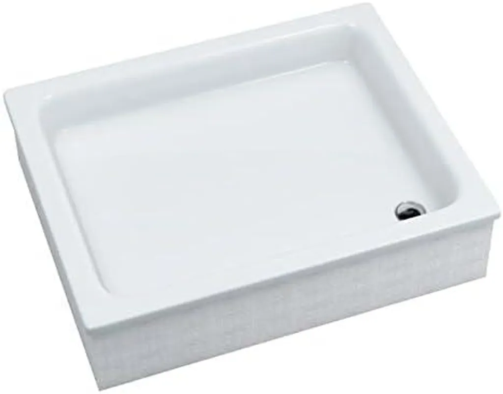 Bac à Douche Rectangulaire Profond 100x80 cm ECOLAM avec Support