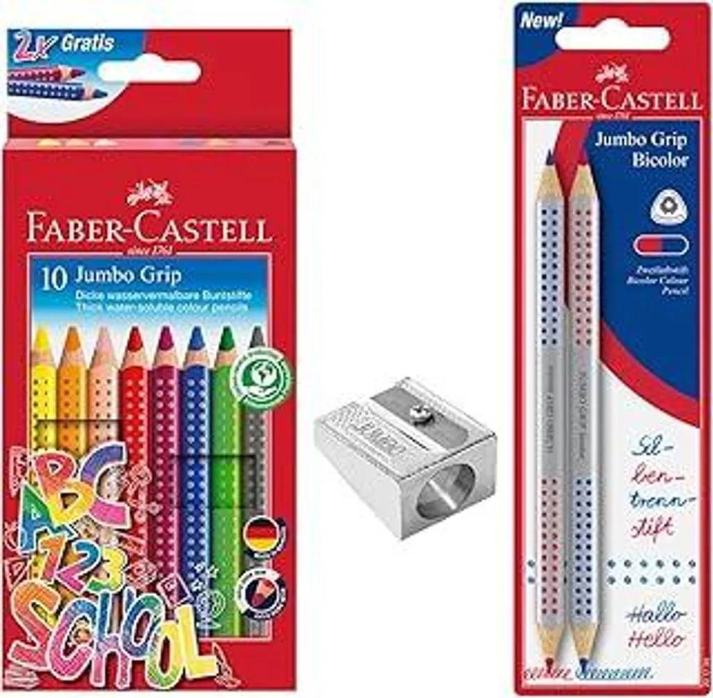 Faber-Castell 205226 Kit Scuola: 10 Matite Jumbo + Matita Sillabica