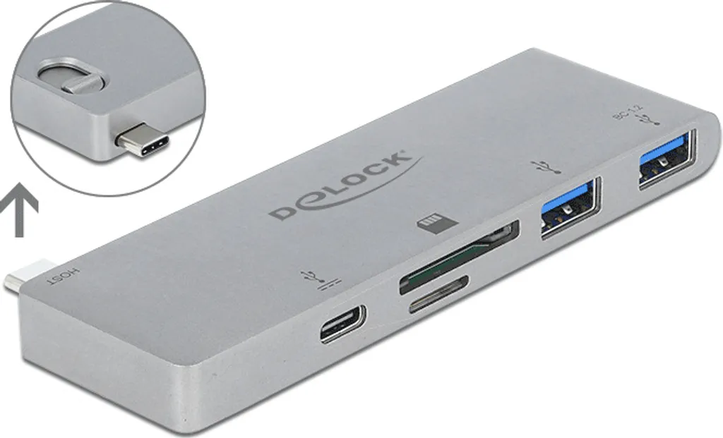 Station d'accueil Hub USB-C pour MacBook : Ports USB-A et Lecteur SD