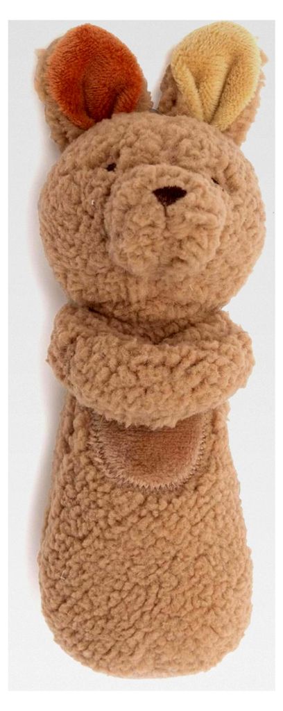 Baby Rassel – Känguru – Weiche Stoffrassel aus & Velvet – Handwaschbar – Spielzeug für Babys – Fördert Sinne & Motorik