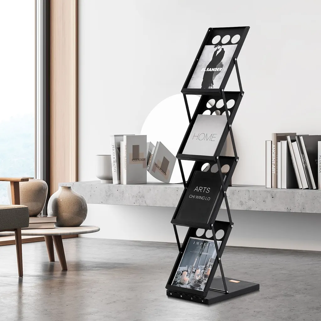Présentoir mobile pliable 4 compartiments pour foires et expositions - 8