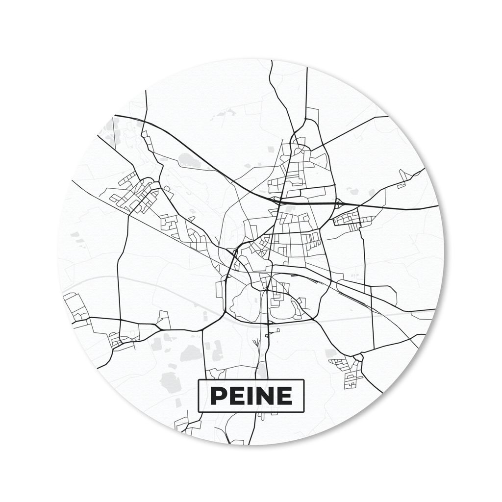 MuchoWow Mauspad Mousepad Peine - Karte - Stadtplan 40x40 cm - Mousepads - Maus Mat - Pad - Mausunterlage - Schreibtisch Accessoires