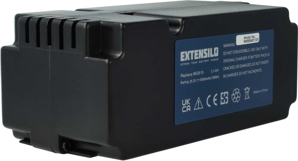 EXTENSILO Akku kompatibel mit Fuxtec FX-RB224, FX-RB218 Rasenmäher (5000mAh 25,2V Li-Ion)