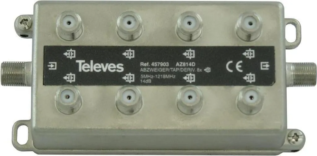 Solution Distribution TV 8 Pièces Répartiteurs DOCSIS 3.1 Televes 14dB
