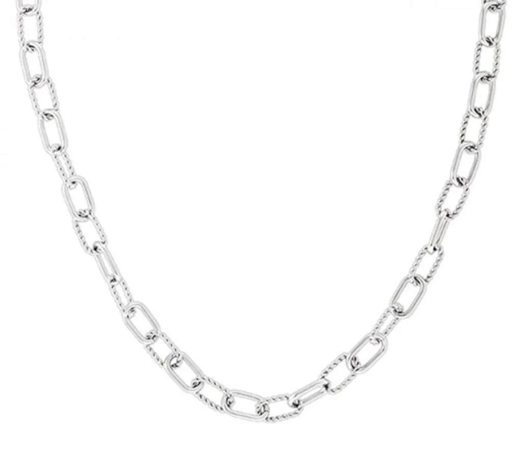 Collier One Ao Ojnn06S avec chaîne en acier inoxydable brossé