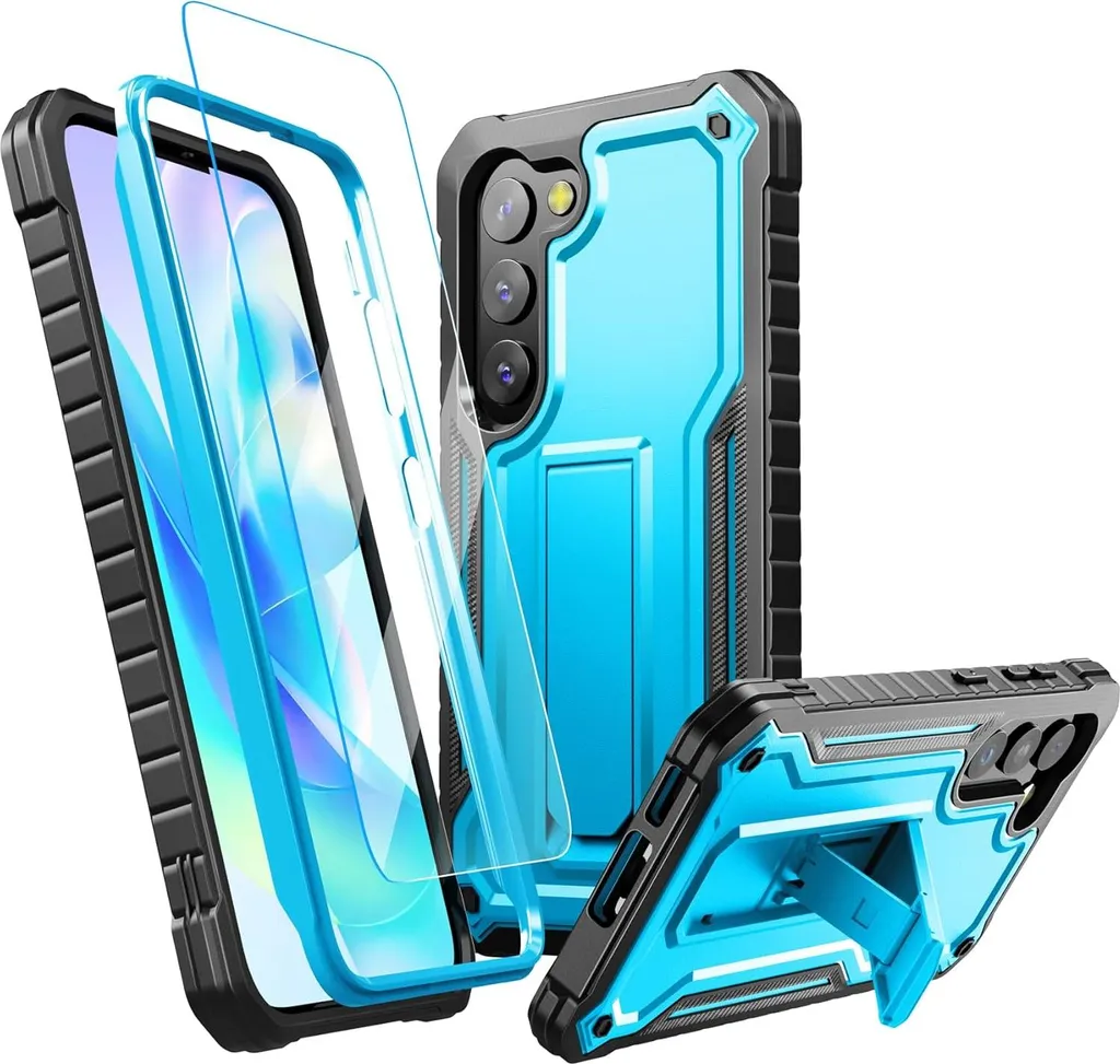 Protection intégrale Samsung S23 5G contre chutes et rayures, bleu cobalt
