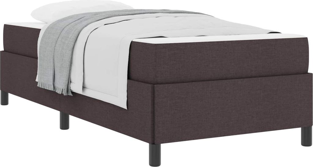 Boxspringbett mit Matratze Dunkelbraun 90 x 190 cm Stoff