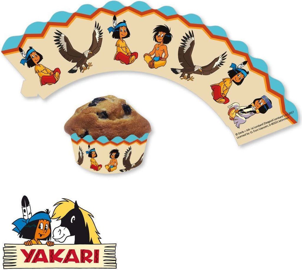 12 Yakari Party Muffin Banderolen Produktbild 