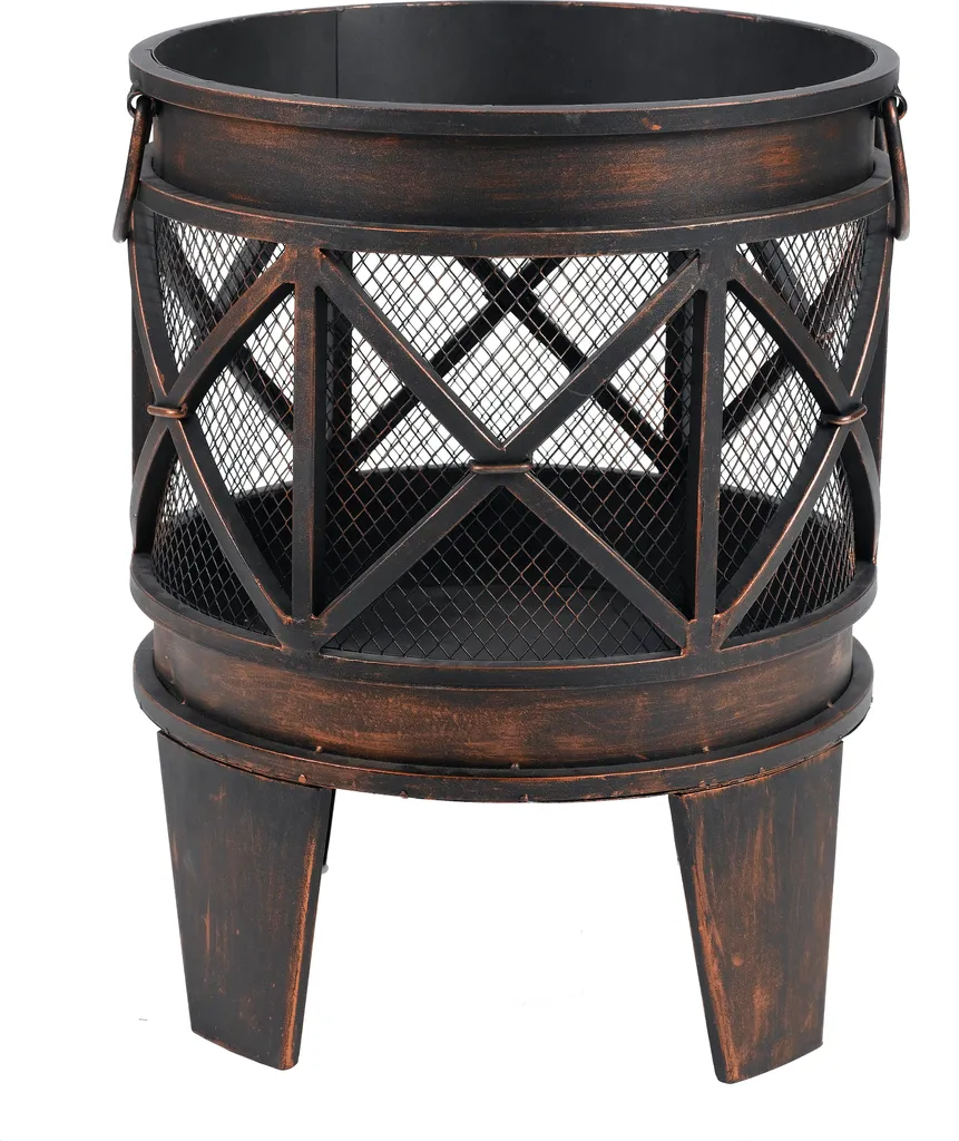 Brasero tepro Gracewood Noir et Bronze 42 x 42 x 53 cm pour Jardin
