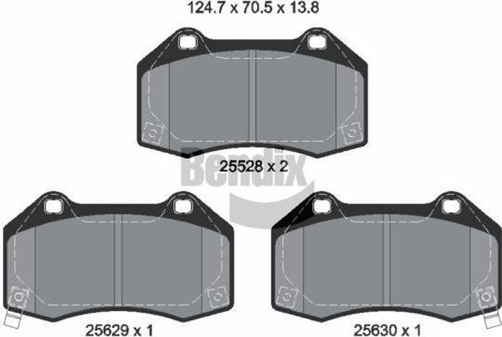 BENDIX Braking BPD1641 Bremsbelagsatz, Scheibenbremse OE 6000615056 kompatibel mit 124 Spider, MX-5