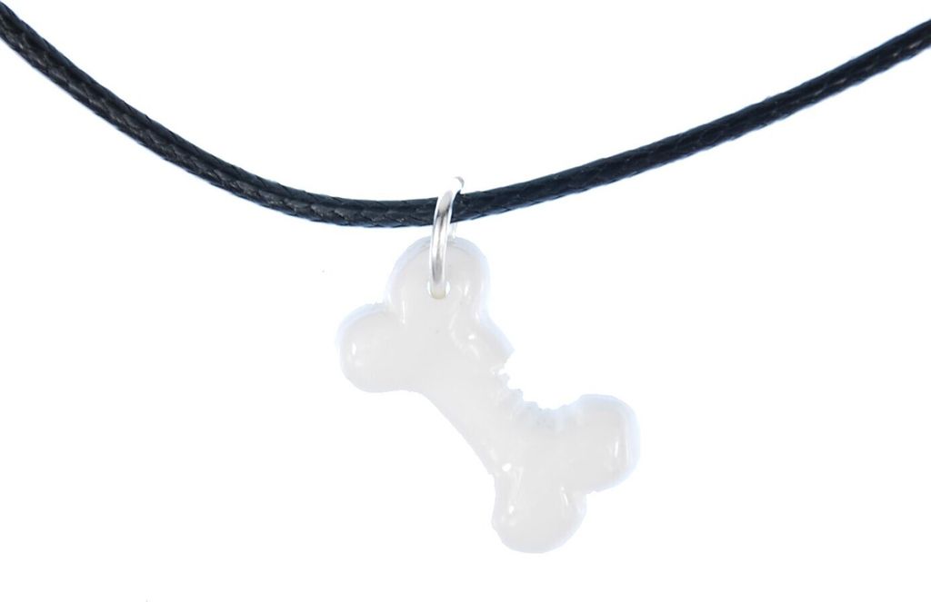 Hundeknochen Kette Halskette Miniblings 45cm Hund Knabbern Produktbild 
