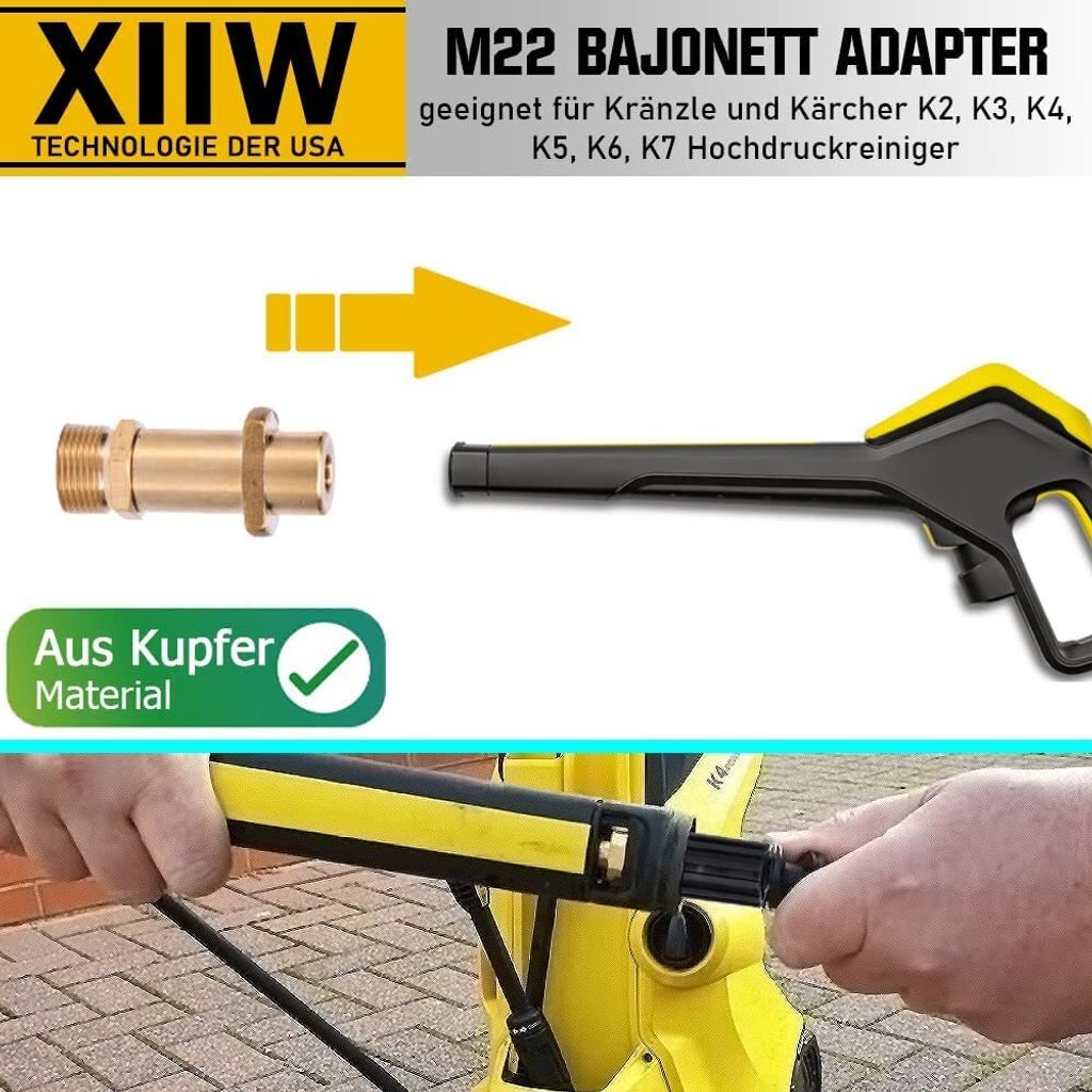 SCHWERLAST M22 14 mm Kupfer Schwenkverschraubung für Hochdruckreiniger SCHWERLAST M22 14 mm Kupfer Schwenkverschraubung für Hochdruckreiniger