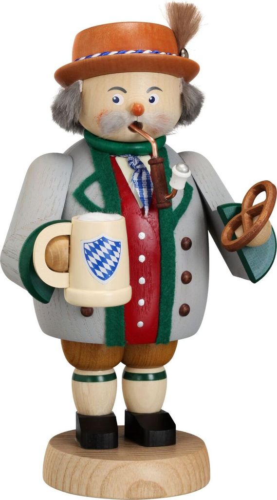 Bayer (19cm) Räuchermann von Seiffener Volkskunst