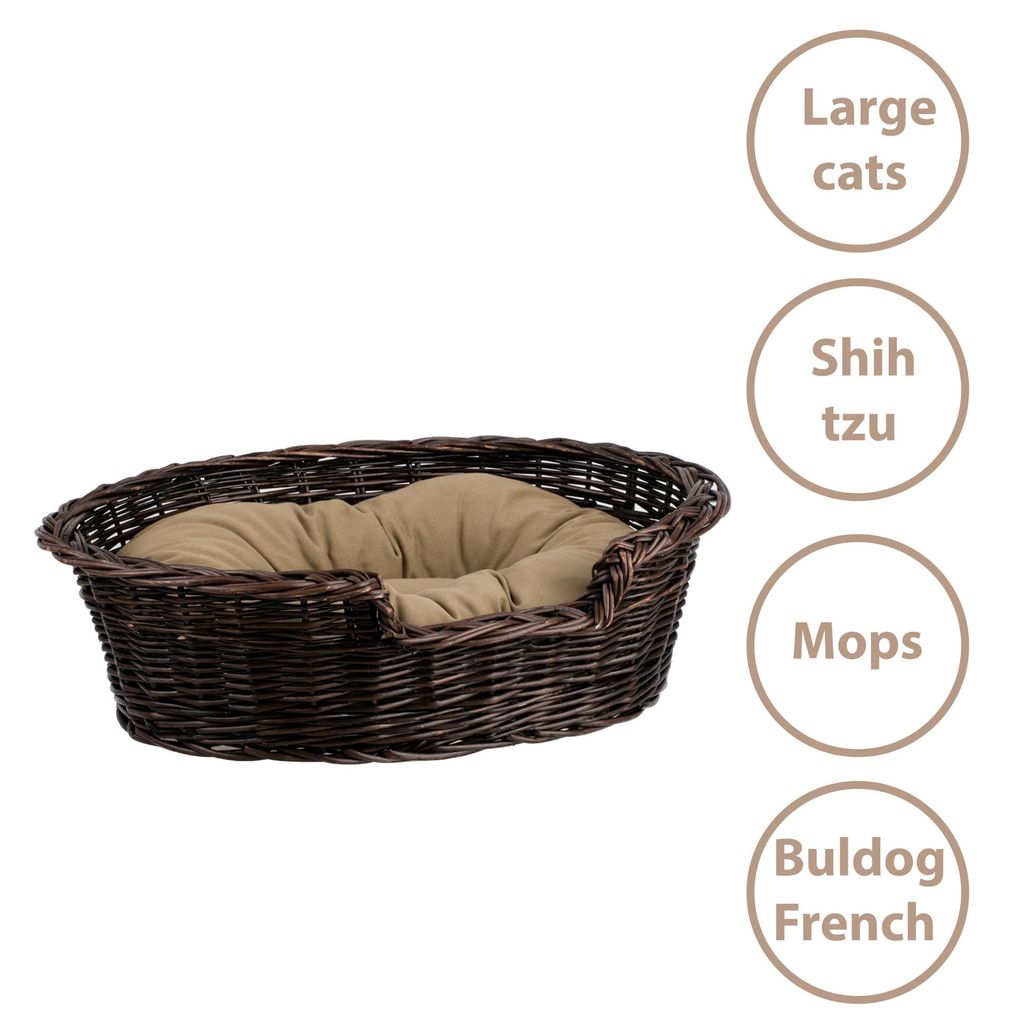 Cesto per cani in vimini ovale 85x67 H21 cm Immagine del prodotto 