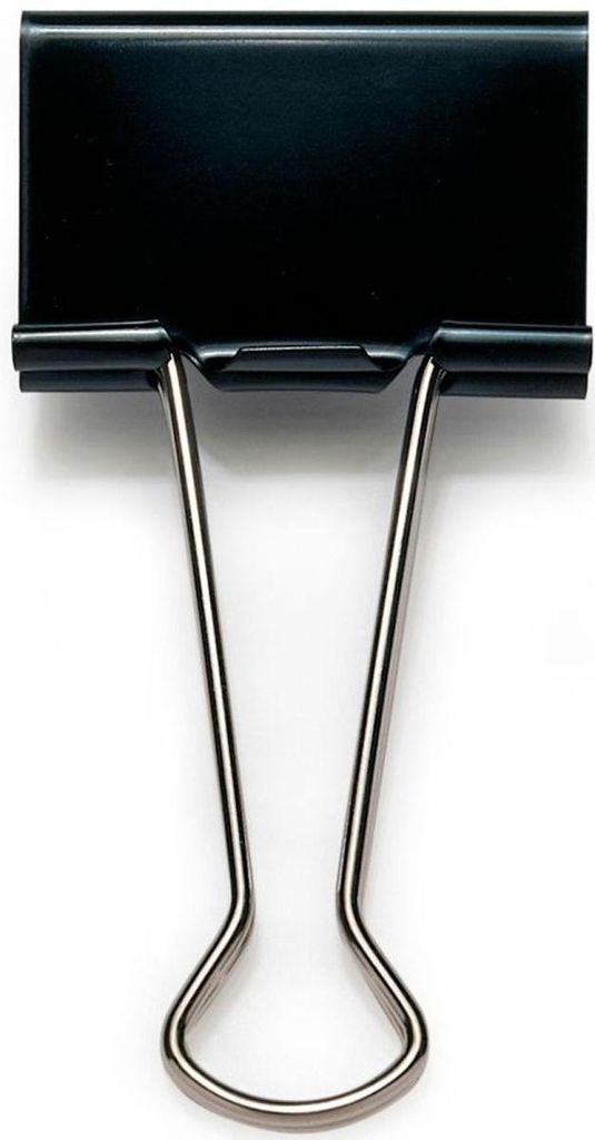Foldback-Klammern 41mm schwarz VE=10 Stück. Produktbild 