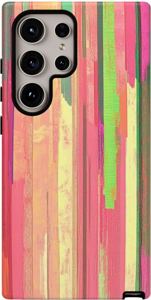 Abstrakte Kunst mit lebendigen, vertikalen Streifen – Hülle Kompatibel mit Samsung Galaxy S24 Ultra
