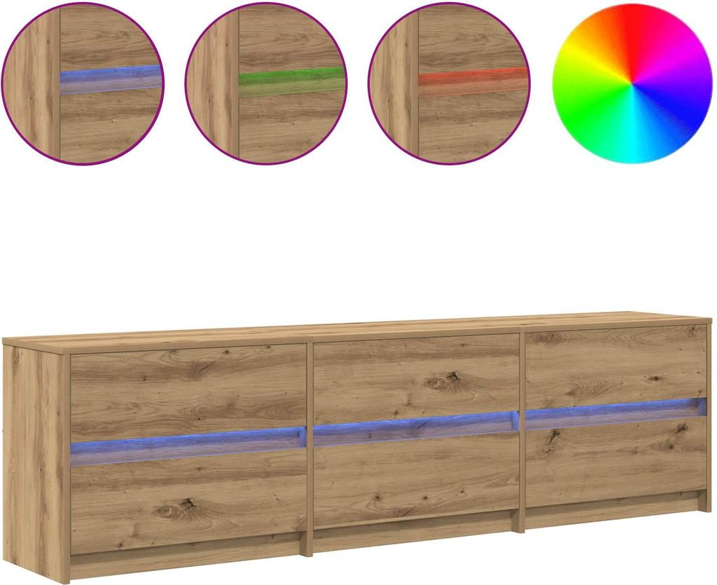 TV-Einheiten 2 pcs Artisan-Eiche 180 x 34 x 50 cm Holzwerkstoff
