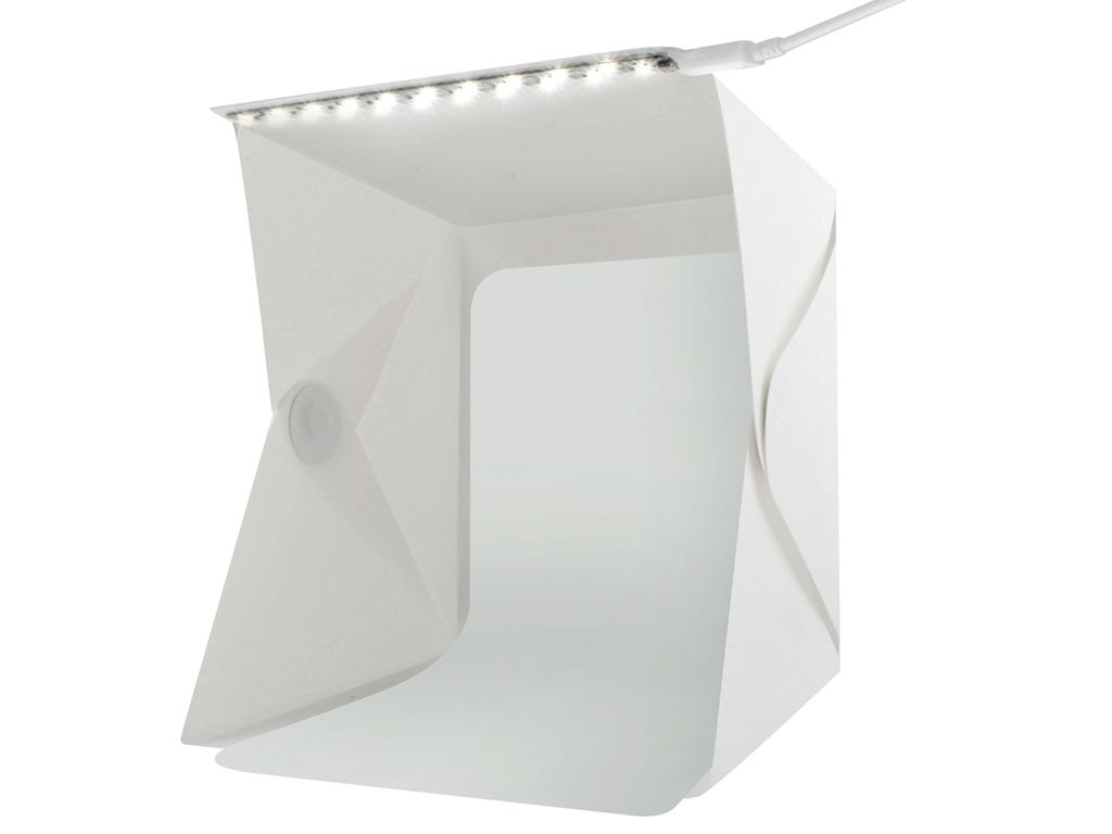 Lichtzelt mit Beleuchtung Fotobox Mini Fotostudio Lichtwürfel weiß Fotozelt 