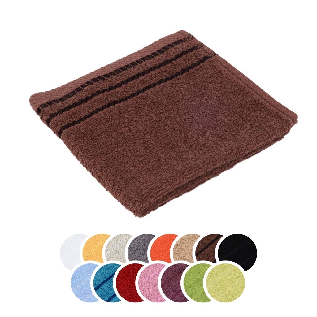 liebling Seiftuch, 100% Baumwolle, Serie Potsdam, 30 x 30 cm, 60 Grad waschbar, trocknergeeignet, Farbe: chocolate