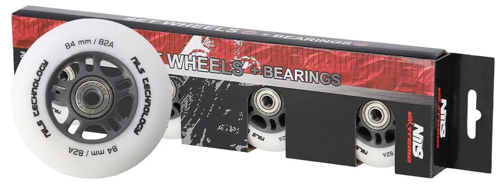 Roues Blanches en Polyuréthane 84x24mm 82A avec Roulements ABEC-9 - 5