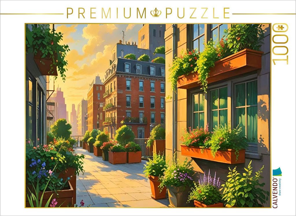 CALVENDO Puzzle Bunte gepflegte Häuserfassaden | 1000 Teile Lege-Größe 64x48cm Foto-Puzzle für glückliche Stunden