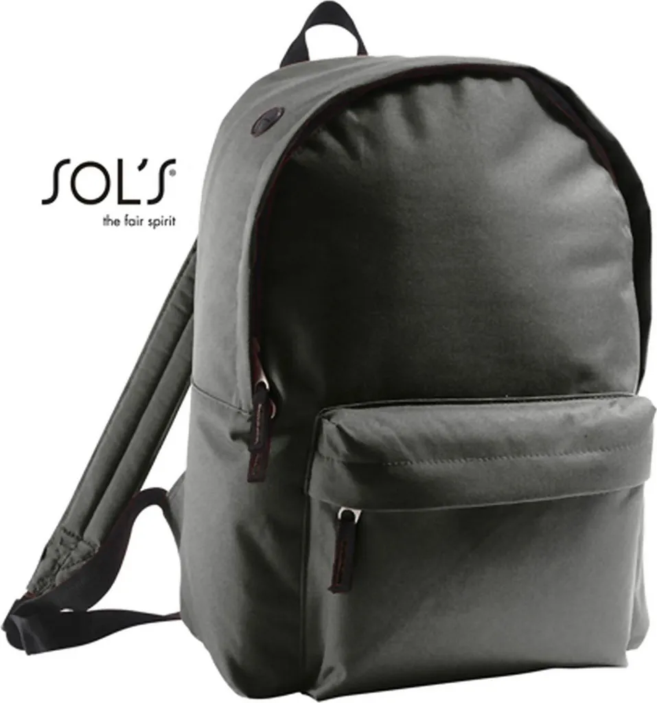 SOL'S 70100 Rucksack Rider Black | Zaino Personalizzabile Alta Qualità