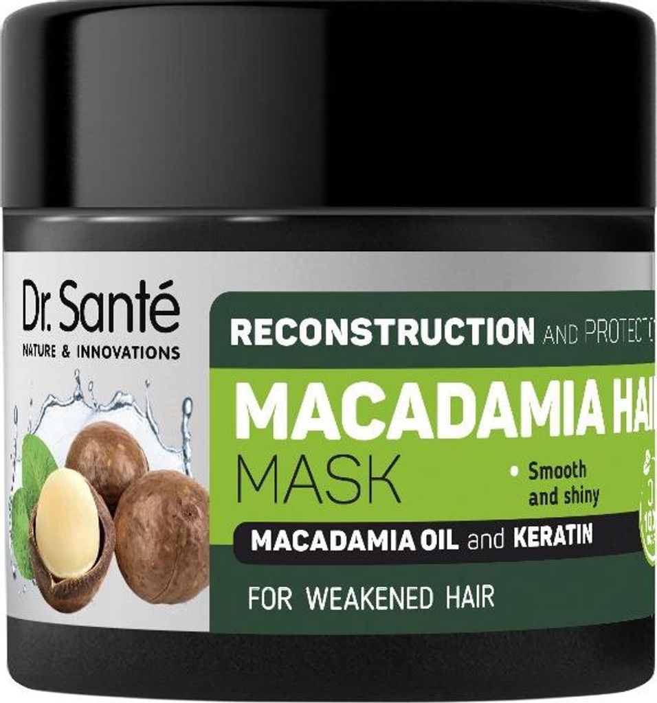 DR. SANTE Macadamia Haarregenerierende Haarmaske mit Macadamiaöl und Keratin 300 ml