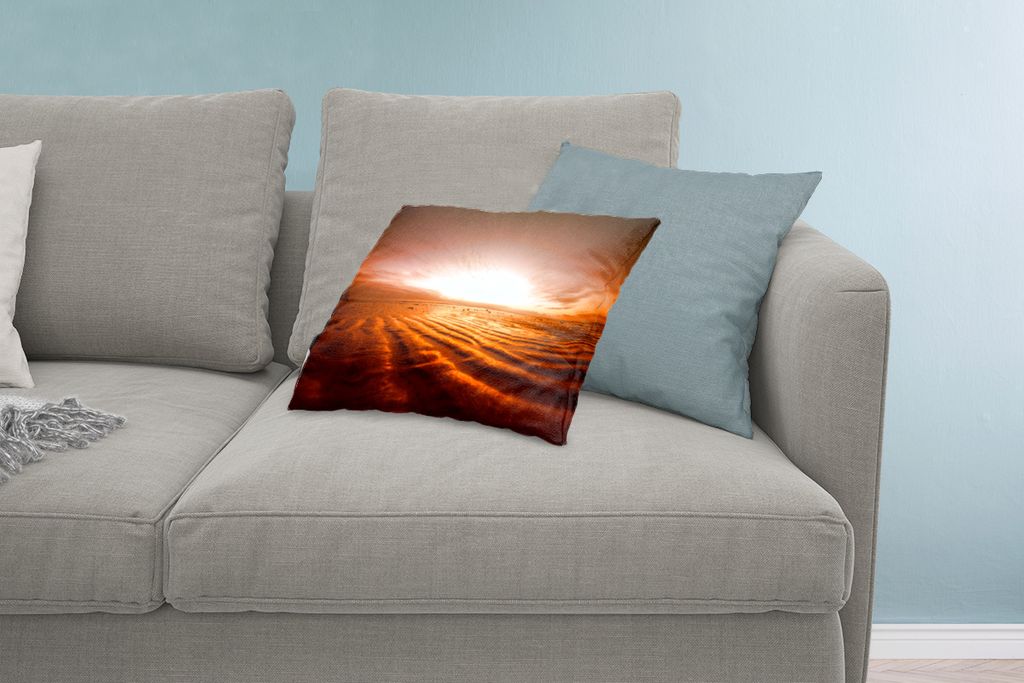 MuchoWow Zierkissen Sofakissen Wohnzimmer Dekokissen 60x40 cm Dänemark - Himmel - Sonne - Kopfkissen - Polster mit Foto