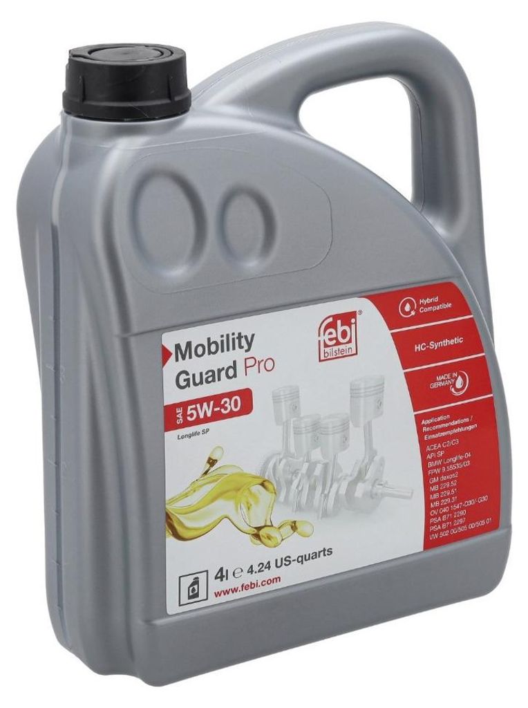 FEBI BILSTEIN Mobility Guard Pro Longlife SP für 5W-30 4 Liter Motoröl Motorenöl Longlife-04 FPW 9.55535/03 229.52 229.51 229.31 OV0401547-D30 Öl