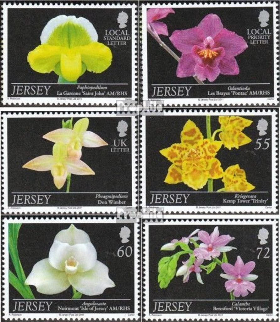 Briefmarken GB - Jersey 2011 Mi 1554-1559 (kompl.Ausg.) postfrisch Orchideen