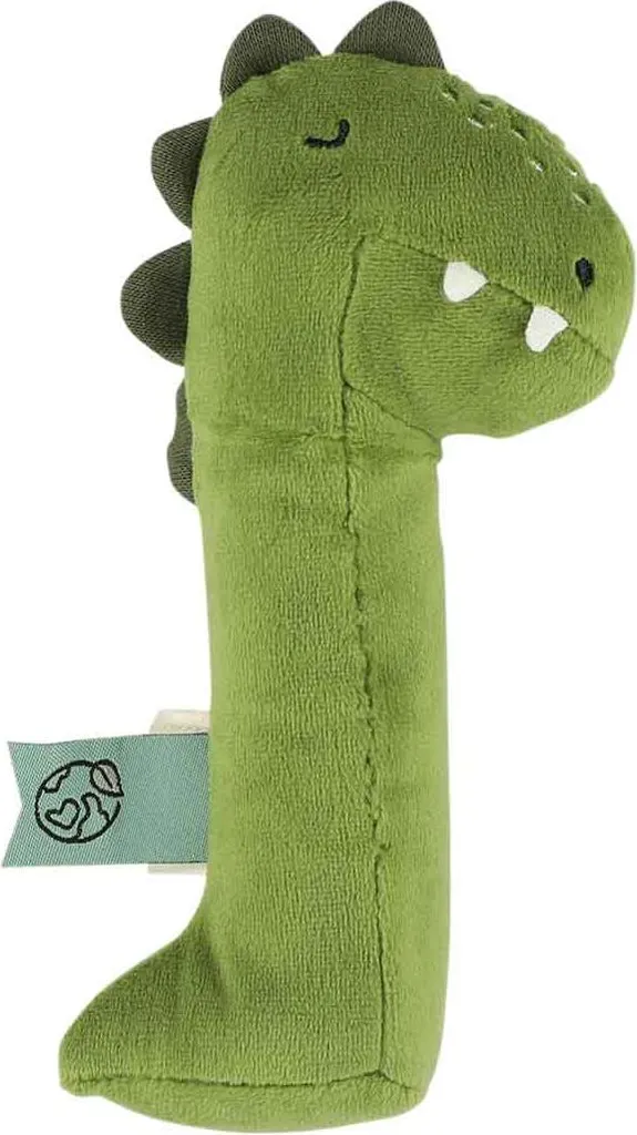 Hochet d'éveil Trixie Baby Mr. Dino vert idéal pour cadeau de naissance