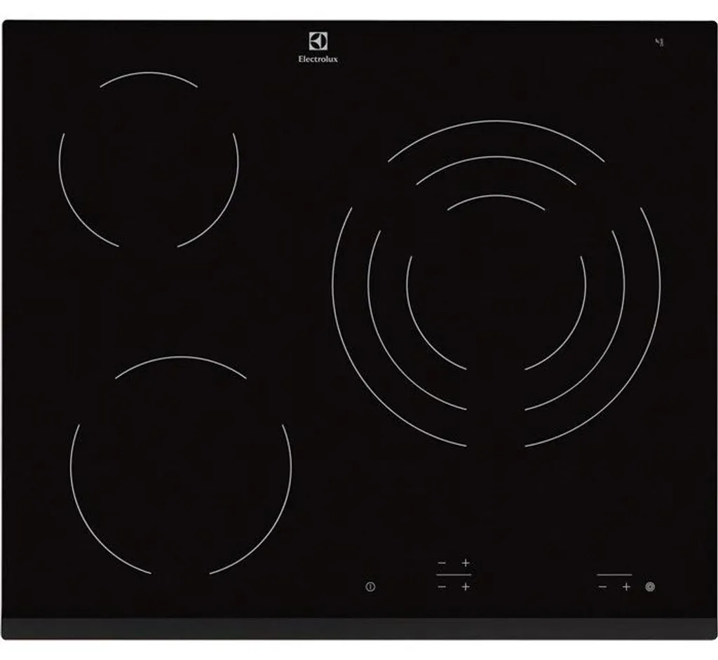 Plaque vitrocéramique 3 feux Electrolux EHF6232FOK foyer triple zone 60cm
