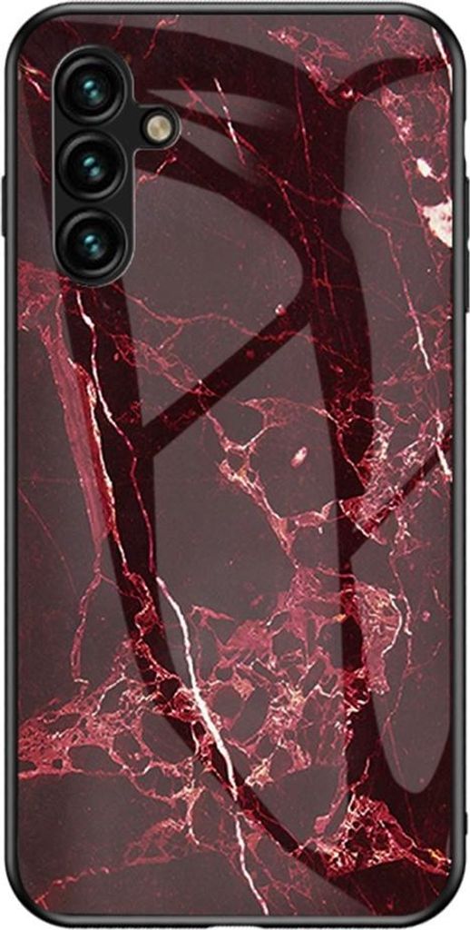 Samsung Galaxy A54 Hülle - Coverup Marmor Hartglas Back Cover - Rot