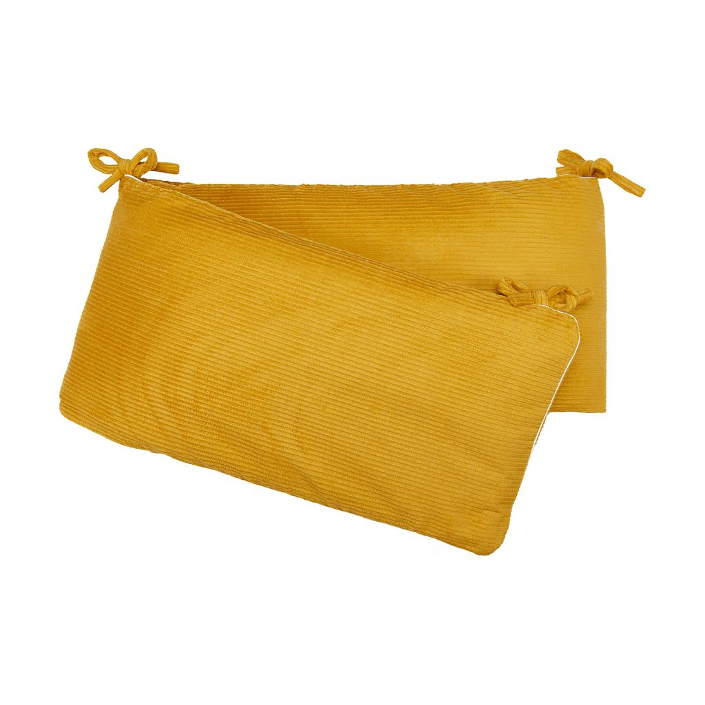 KraftKids Nestchen Cord Breitcord Gelb Mustard pass. f. Bettgröße 140 x 70 cm