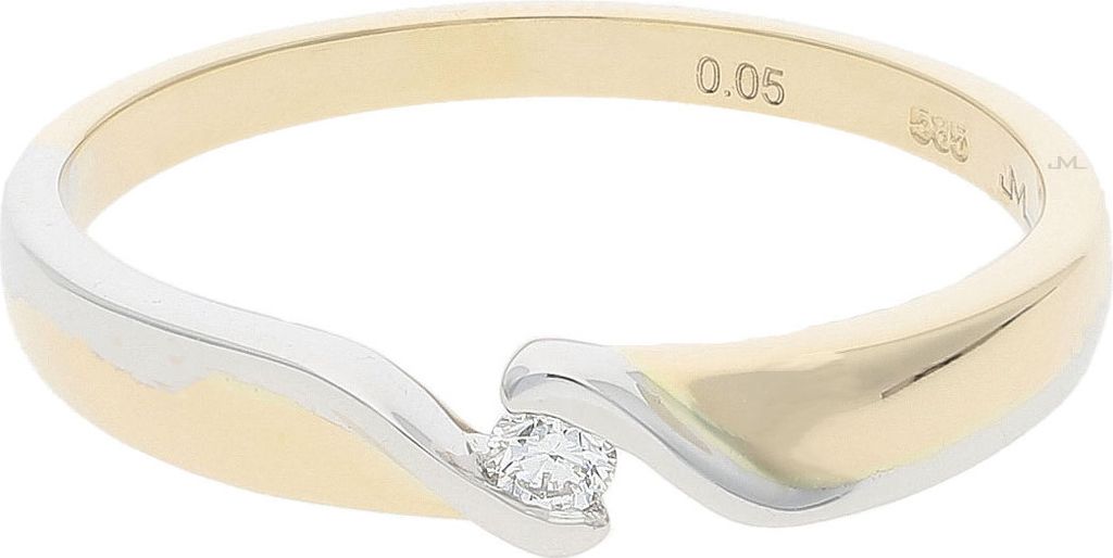 JuwelmaLux Ring 585 Gold und Weißgold mit Brillant JL10-07-3231 56