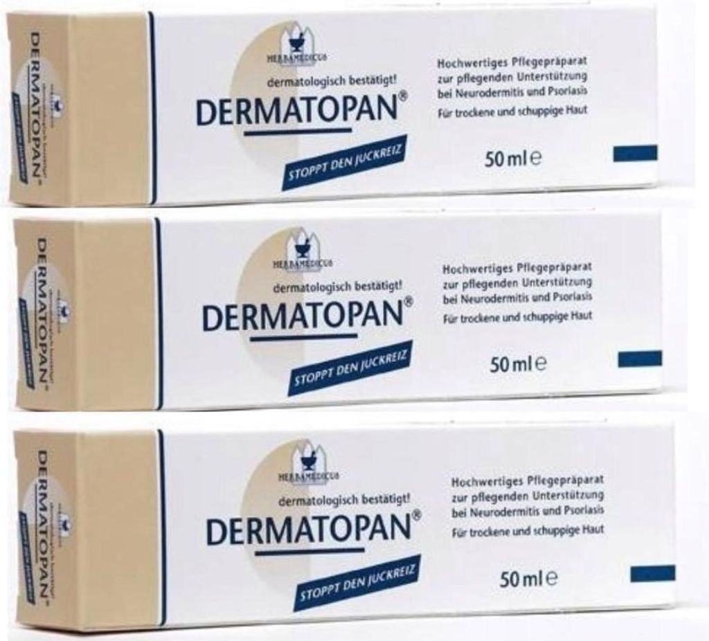 3X 50 MLHerbamedicus Dermatopan für trockene Haut Panthenol Produktbild 