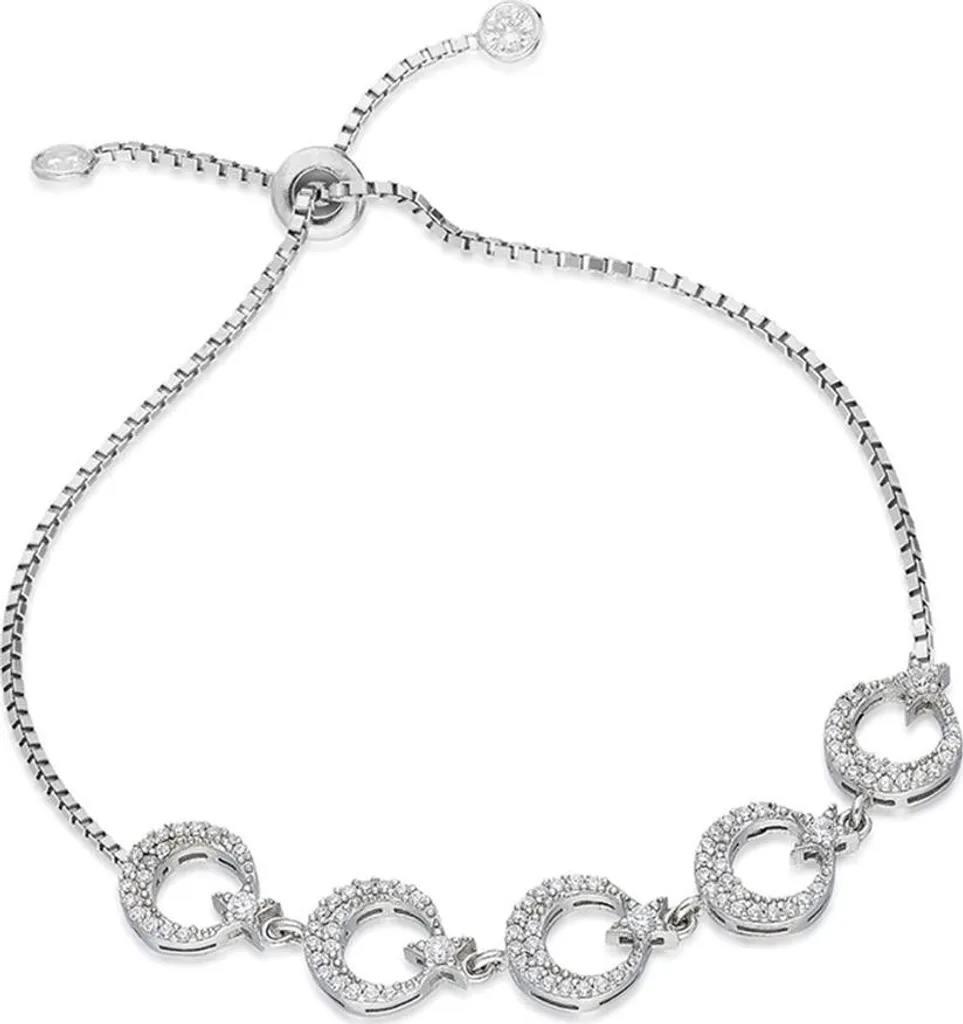 Bijou de poignet argent 925 pour femme - Bracelet ajustable lunes étoiles