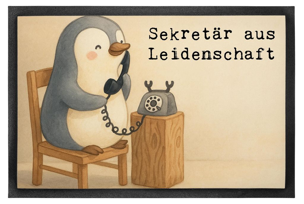 Mr. & Mrs. Panda teppichmatte Sekretär Leidenschaft Design 50 x 75 cm - Weiß - Geschenk, Schmutzfangteppich, Schmutzfänger, Schmutzmatte, Schmut...