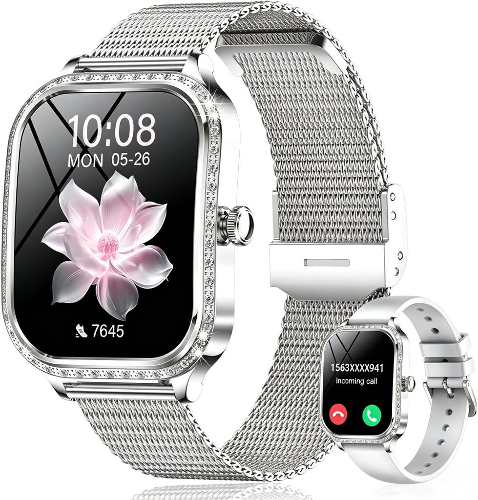 Smartwatch Damen, Neueste Fitness Uhr mit Anruffunktion Produktbild 