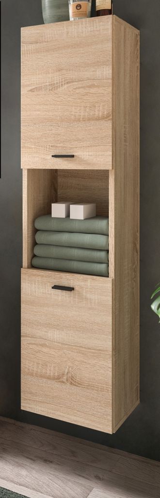 Badezimmer Midischrank "Lowell" Sonoma Eiche Badschrank hängend/stehend