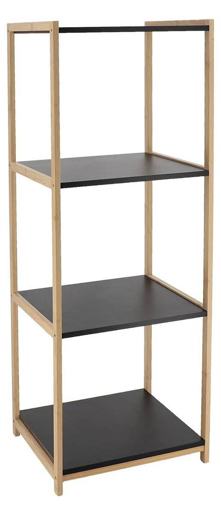 Bambusmöbel 4 regale mdf schwarz - bambus schwarz - Tendance
