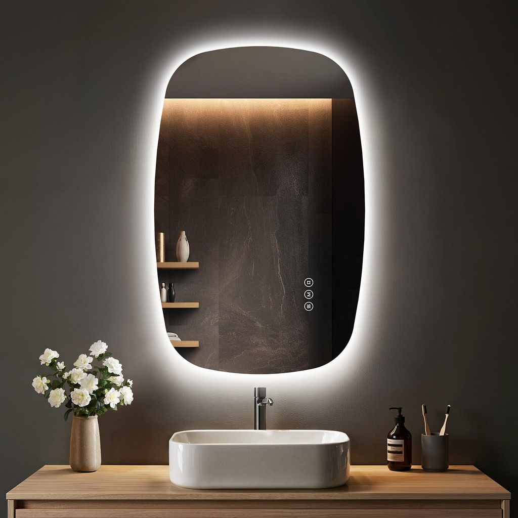S'AFIELINA 80×50 cm specchio da parete LED - specchio da Immagine del prodotto 