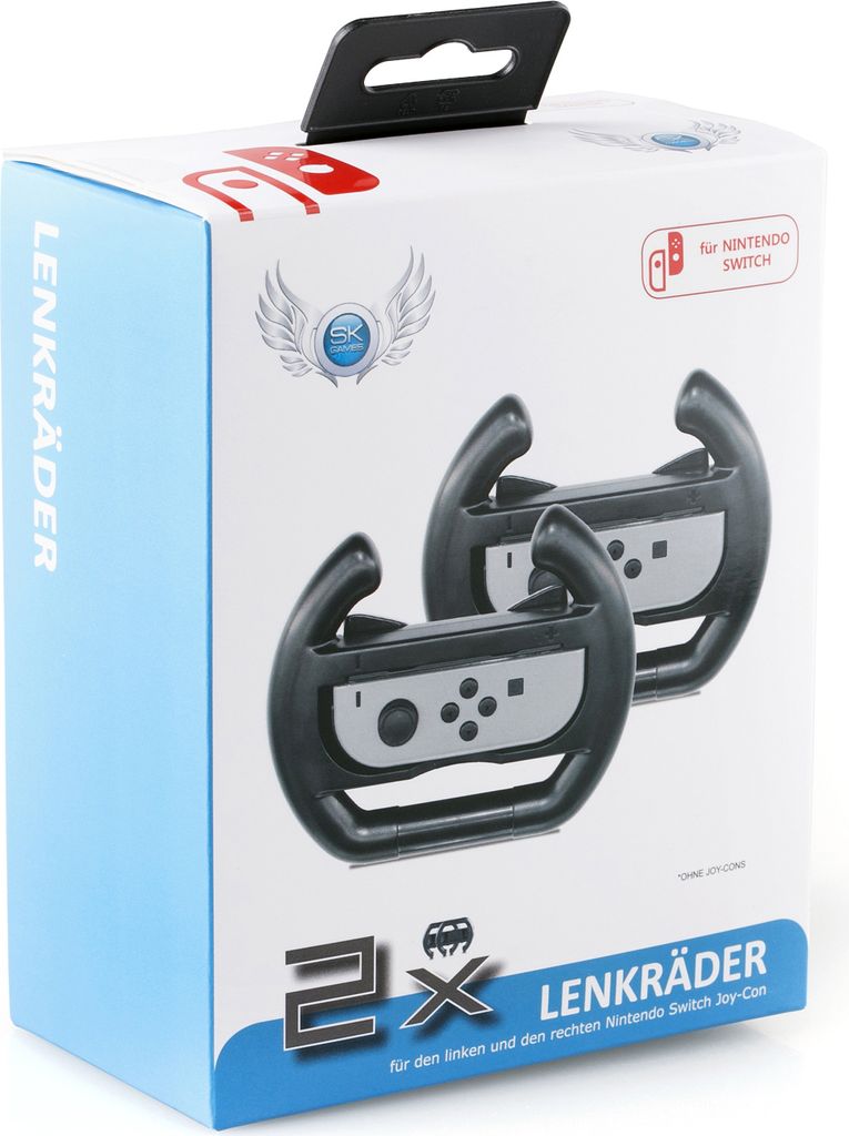 SKGAMES Joy-Con Lenkrad (2 Stück) für Nintendo Switch | Schwarz