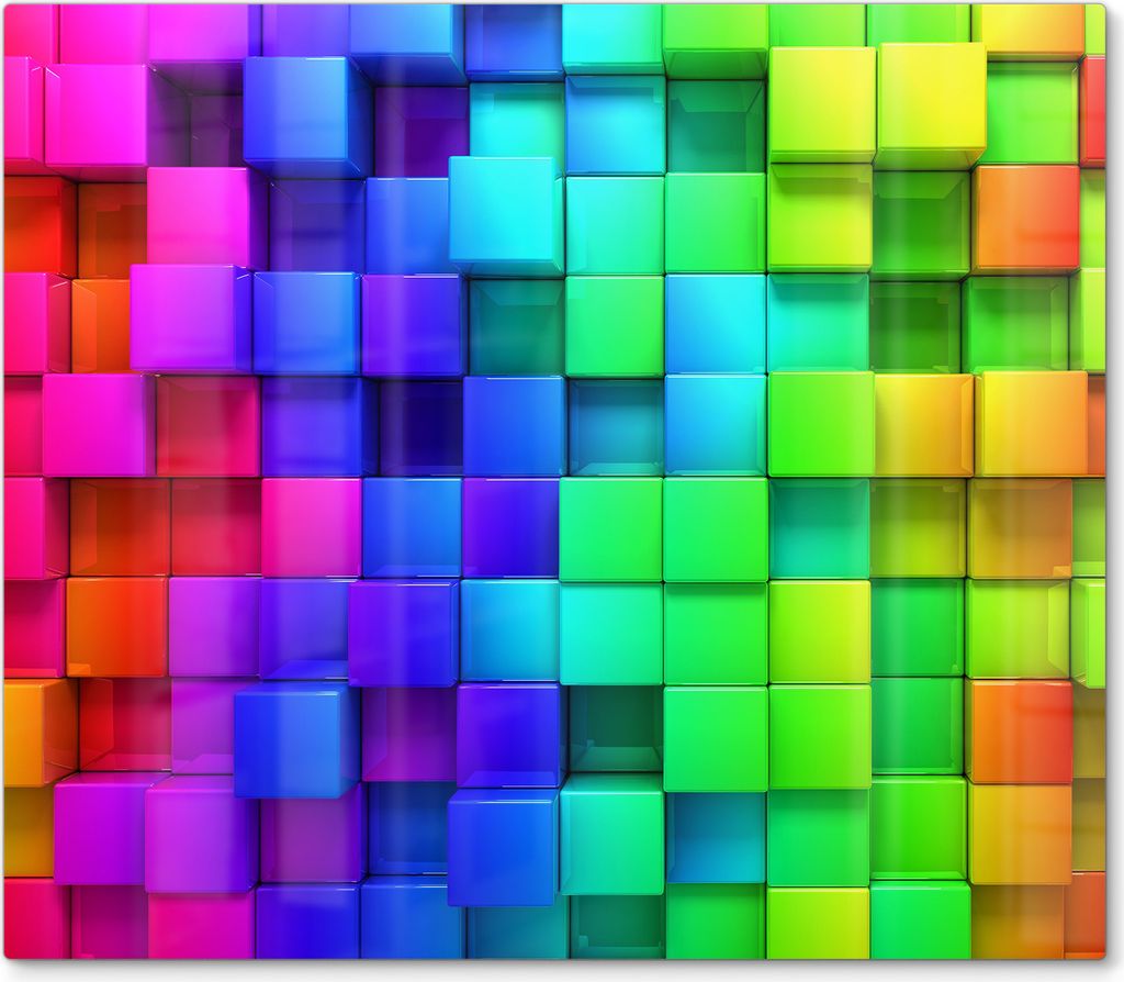 DEQORI Herdabdeckplatte Glas 1-tlg 'Kreative Unordnung' Abdeckplatte Küche Glaskeramikkochfeld Herd